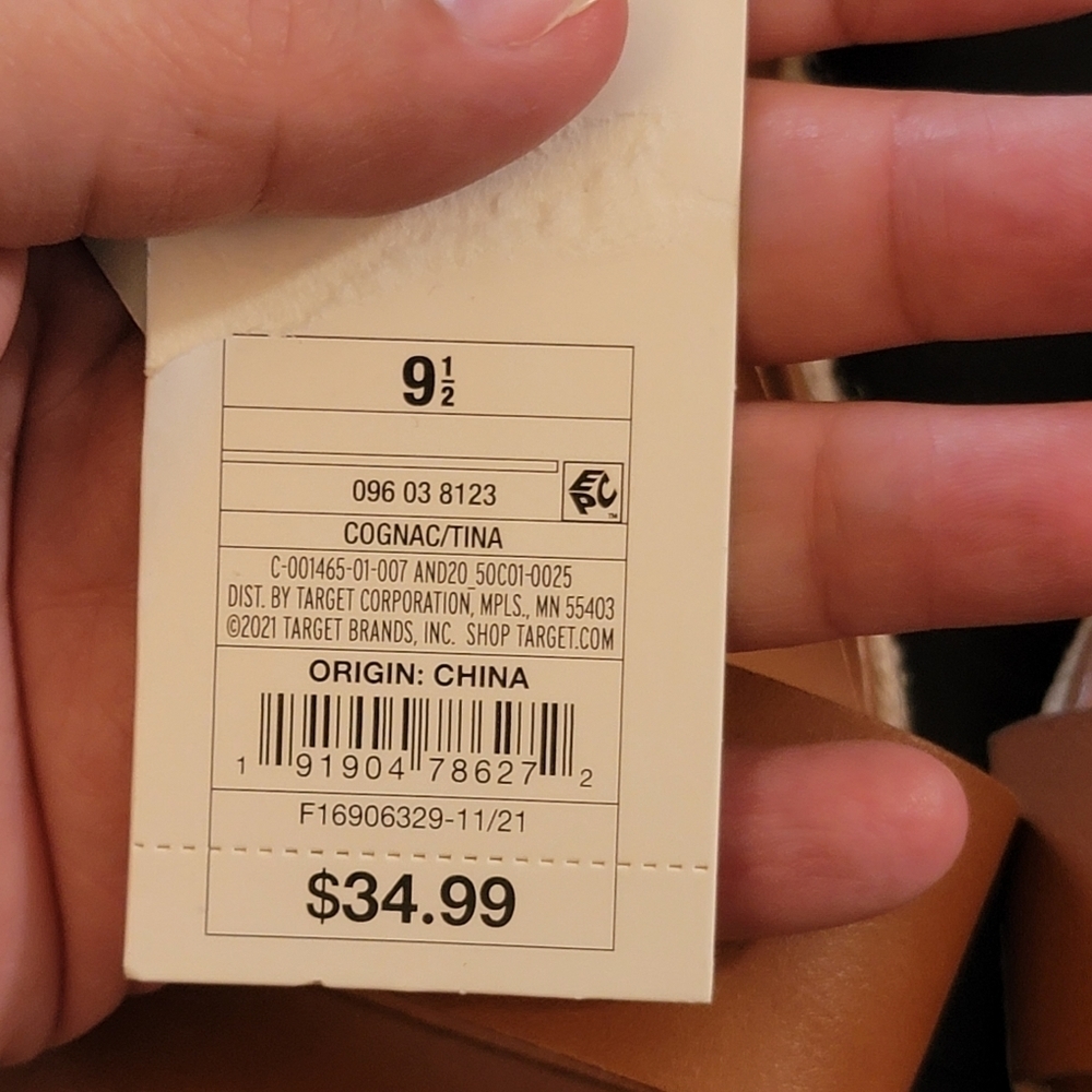 A New Day Tina Heels Cognac Size 9.5 - Picture 14 of 14